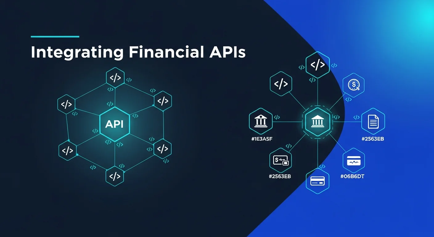 Integração de APIs financeiras - hub central conectando múltiplos serviços